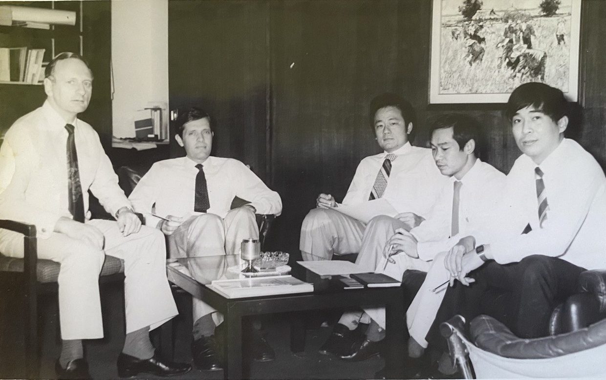 My father with his management team at Continental Overseas Corporation, Bangkok, around 1978